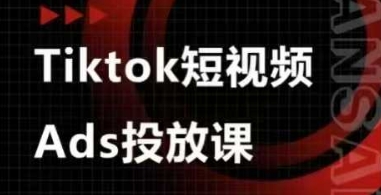 Ads视频投放课，tiktok短视频广告投放课网赚项目-三才资源库分享