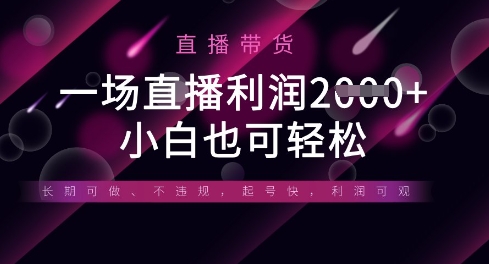 半无人直播带货，一场利润数张，适合所有平台玩法，小白也可轻松网赚项目-三才资源库分享