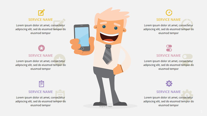 40页矢量扁平化人物PPT素材-三才资源库分享