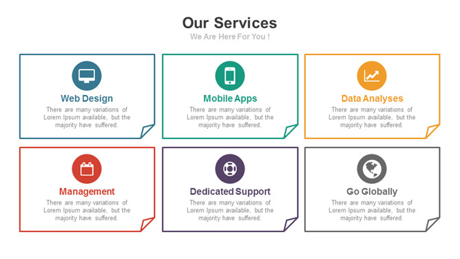 折角效果PPT文本框素材-三才资源库分享