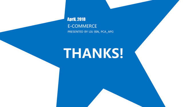 斜五角星PPT结束页素材-三才资源库分享