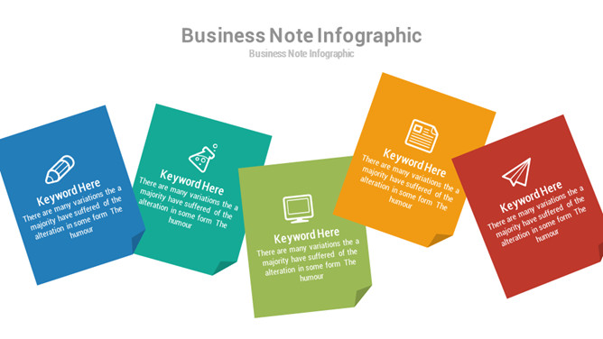 卡片效果文本框PPT素材-三才资源库分享