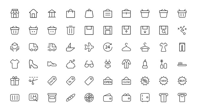 1000多个可编辑线性PPT小图标-三才资源库分享