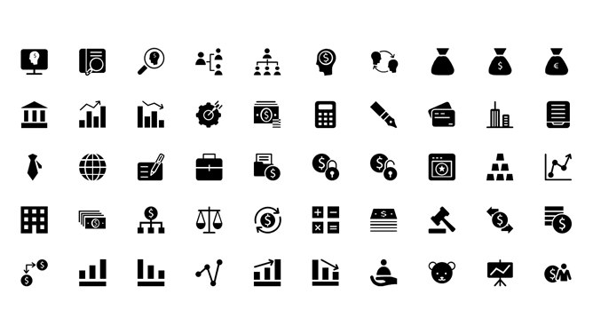 250个矢量可编辑PPT小图标-三才资源库分享