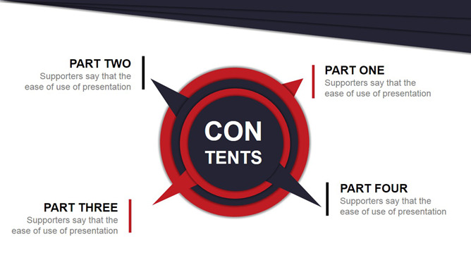 创意动态指针PPT目录模板-三才资源库分享