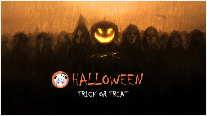 精美快乐万圣节主题PPT模板-三才资源库分享