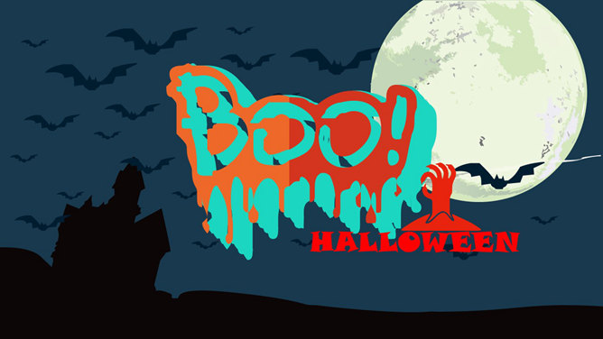 精美搞怪万圣节主题PPT模板-三才资源库分享