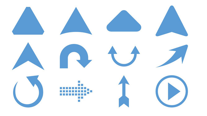颜色大小可修改PPT箭头素材(三)-三才资源库分享