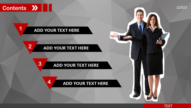 大气商务风格幻灯片目录模板-三才资源库分享