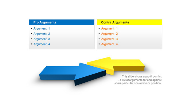 对立冲突立体箭头PPT素材-三才资源库分享