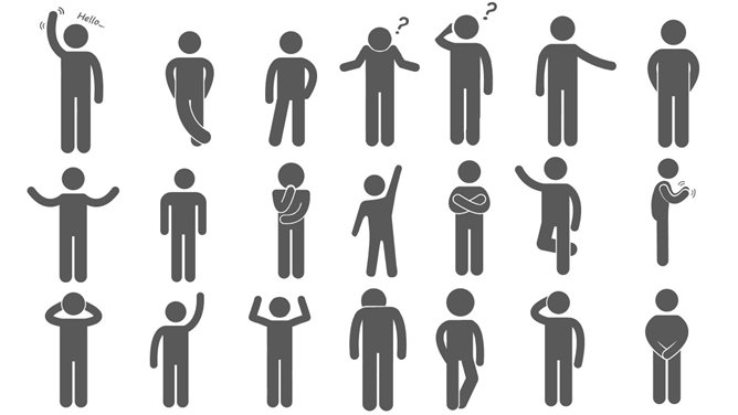 可编辑火柴人PPT素材-三才资源库分享