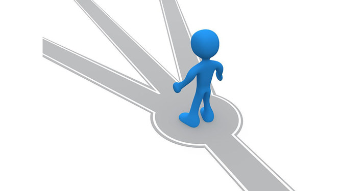 3D小人道路方向选择PPT素材-三才资源库分享