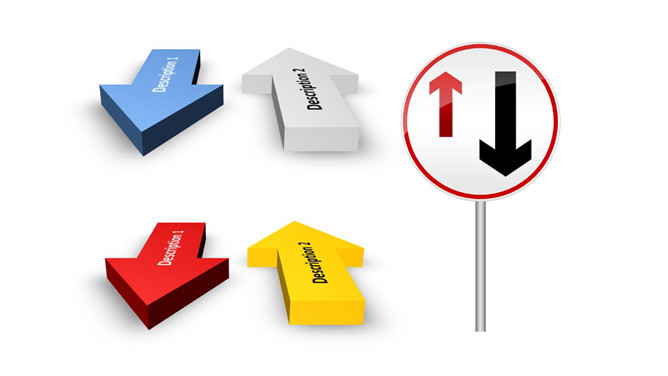 完全可编辑3D箭头PPT素材-三才资源库分享