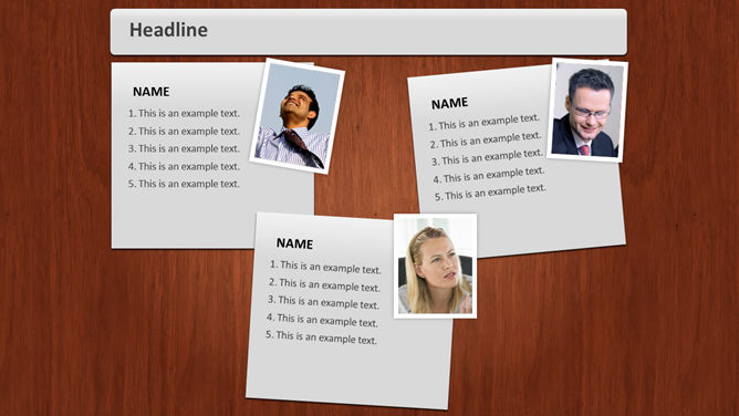 便签照片人物介绍PPT素材-三才资源库分享