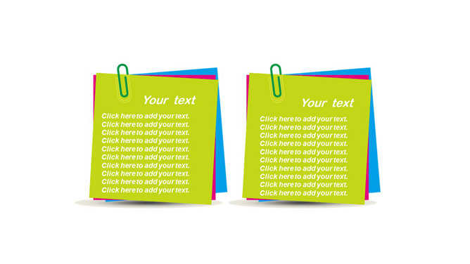 活页便签纸PPT文本框-三才资源库分享