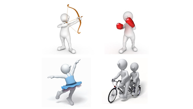 3D小人运动健身PPT素材图片-三才资源库分享