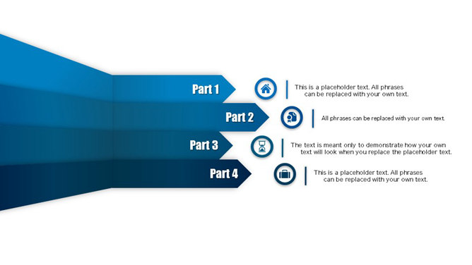立体箭头幻灯片目录模板-三才资源库分享