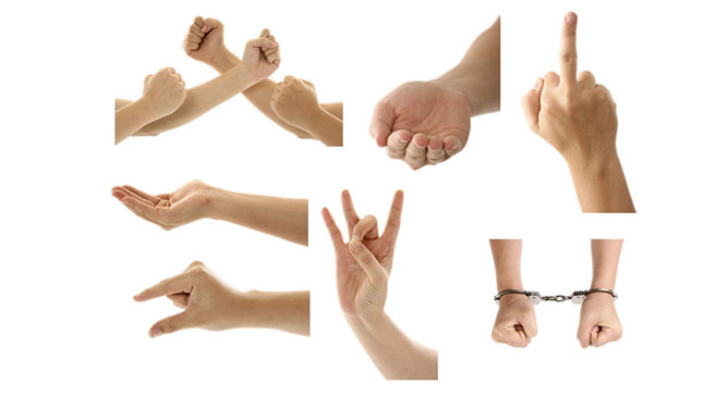 透明背景手势PPT图片(45张)-三才资源库分享