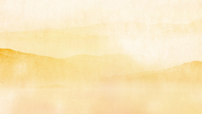 泛黄云雾远山中国风PPT背景-三才资源库分享