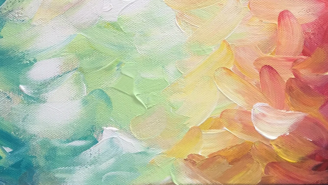 彩色油画涂鸦PPT背景图片-三才资源库分享