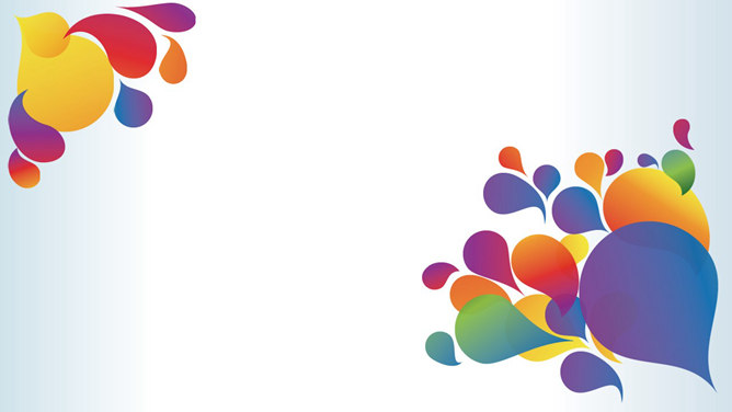 多彩艺术水滴效果PPT背景-三才资源库分享