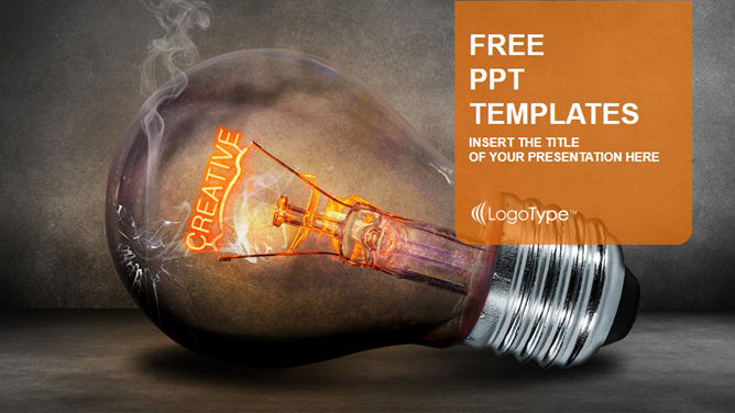 创意灵感灯泡PPT背景图片-三才资源库分享