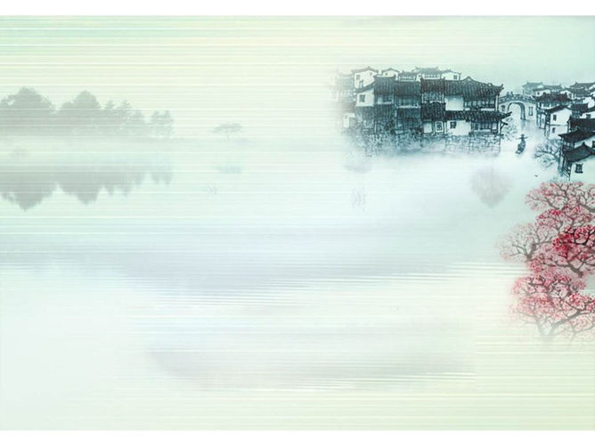 11张水墨画PPT背景图片-三才资源库分享