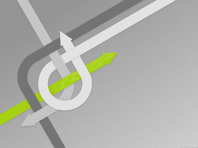 交叉箭头幻灯片背景图片-三才资源库分享