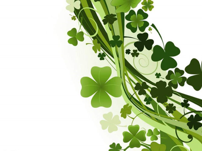 幸运四叶草幻灯片背景-三才资源库分享