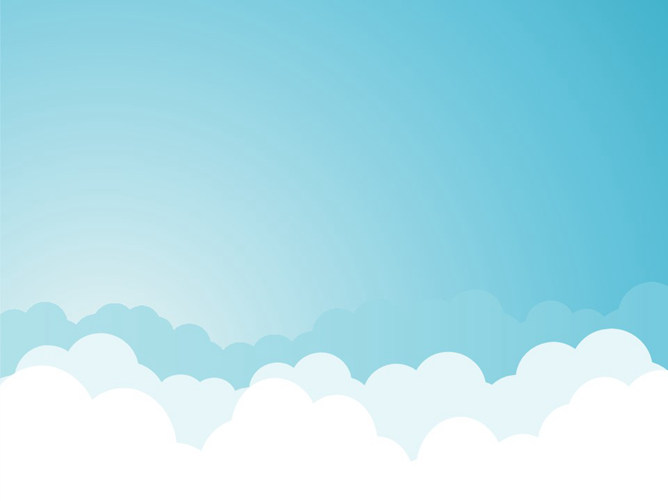 卡通蓝天白云PPT背景图片-三才资源库分享