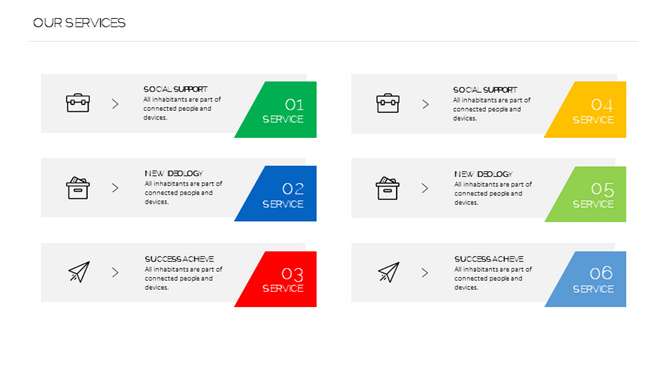 数字列表并列PPT素材-三才资源库分享