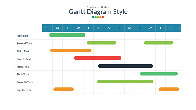 任务计划PPT甘特图素材-三才资源库分享