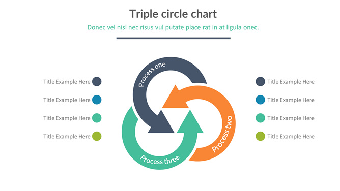 三项旋转箭头聚合PPT素材-三才资源库分享