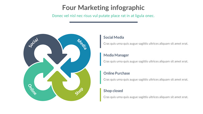 向心箭头聚合PPT图形-三才资源库分享