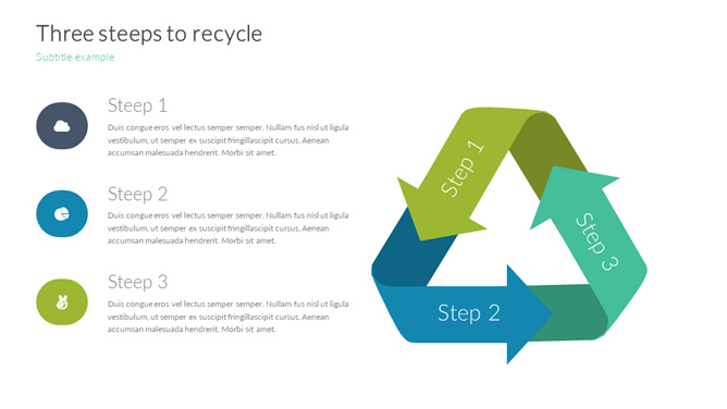 三项三角箭头循环PPT图形-三才资源库分享