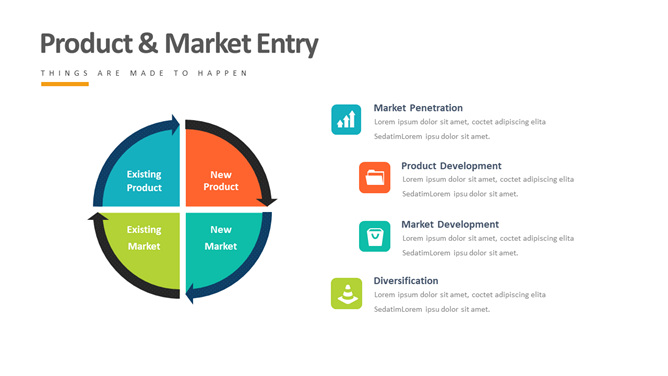 四项循环箭头PPT素材-三才资源库分享