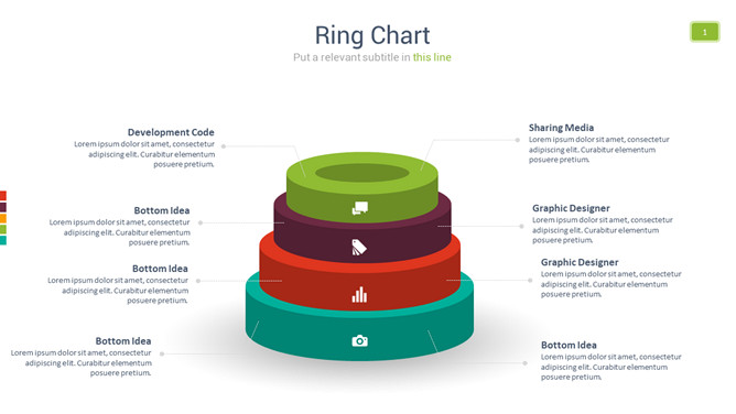 圆环形层次关系PPT图形-三才资源库分享