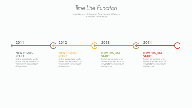 极简时间线PPT素材-三才资源库分享