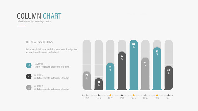 年份柱状图PPT图形-三才资源库分享