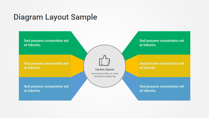 六项聚合总分关系PPT图形-三才资源库分享