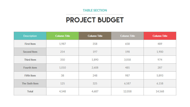 大方实用PPT表格素材-三才资源库分享