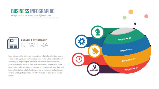 立体球形项目罗列PPT图形-三才资源库分享