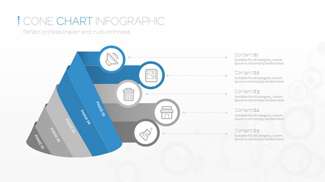 折叠效果并列关系PPT图形-三才资源库分享