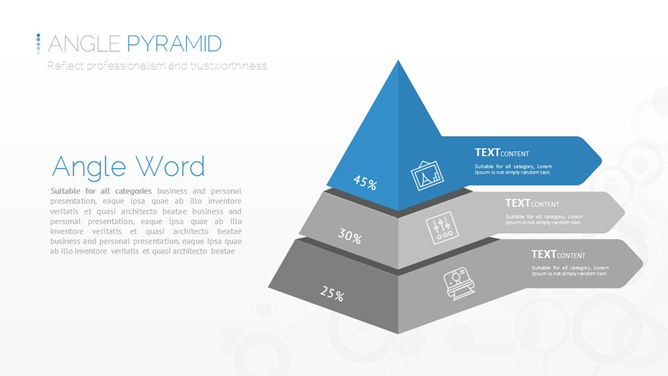 三层金字塔图形PPT模板素材-三才资源库分享