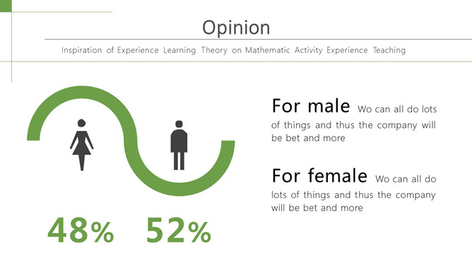 男女比例对比说明PPT模板-三才资源库分享