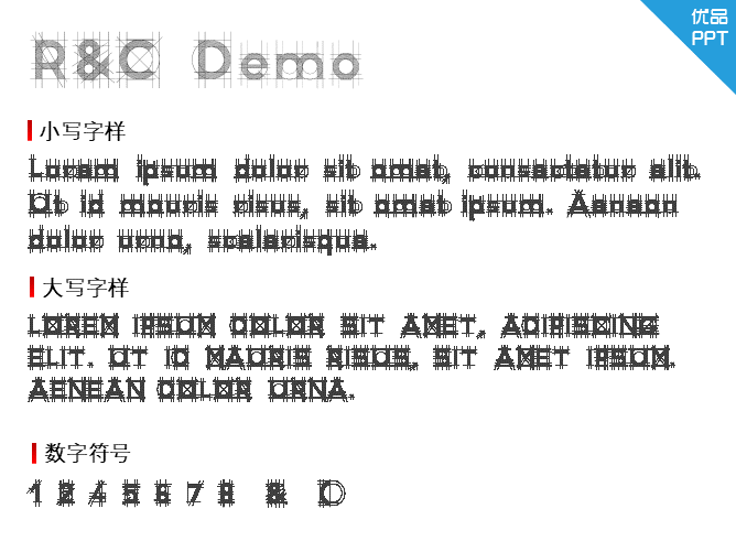 R&C Demo字体-三才资源库分享