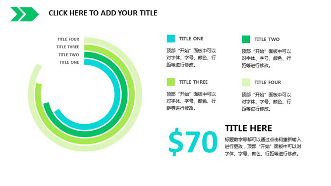 环形数据对比分析PPT模板-三才资源库分享