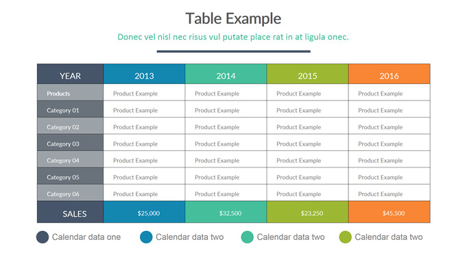 详细实用PPT表格模板素材-三才资源库分享