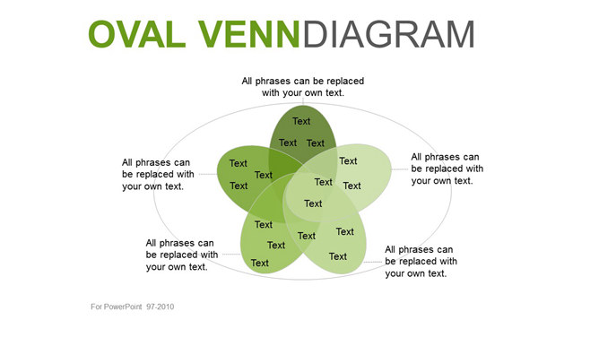 椭圆交叉维恩图PPT图形-三才资源库分享