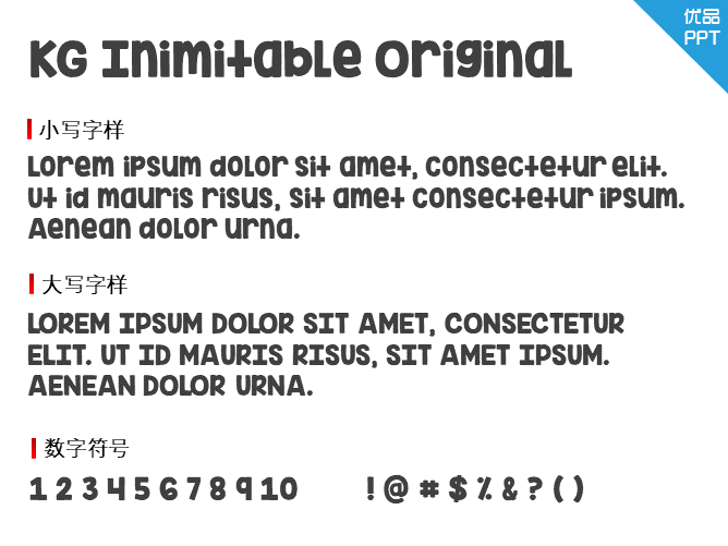 KG Inimitable Original字体-三才资源库分享